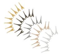 SEWOART Set 60 Pezzi Portachiavi a Forma di Torre Eiffel in Lega Placcata, Ciondoli Pendenti Mini per Gioielli Fai da Te, Accessori per Braccialetti e Collane, Regalo per Colore Casuale