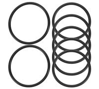 SEWOART Set da 7 Anelli di Gomma Neri per Ciotole Vibrazionali Buddiste, Antiscivolo e Portatili, come Accessori per Meditazione e Supporto Stabile