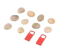 SEWOART Set di 10 Pietre Naturali per Dipingere A Mano Ciottoli Fai da Te Creativi con 1 Staffa per Casa Scuola Giardinaggio Vaso di Fiori Acquari Pratica