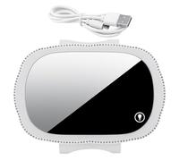 SEWOART Specchio per Trucco Auto Luci LED Bianco Materiale Abs e Vetro Specchio Visiera Ricaricabile e Sostituzione in Caso di Danno