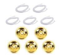 SEWOART Stoppino per Lampada a Olio, Set 1 Pezzo in Lega e Fibra | Butter Lamp e Lampade a Olio, Colore Oro e Bianco, Ricambio Pratico Bruciatore Dedicato