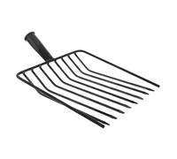 SEWOART Testa di Ricambio in Acciaio per Forca da Giardinaggio 10 Denti, Attrezzo Manuale per Diserbare e Dissodare Terreno, Forcone per Letame Portatile Adatto a Lavori Agricoli