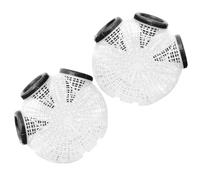 SEWOART Trappola 2 Pezzi Bianca in Plastica da Pesca a 3 Fori | Facile da Montare e Riporre, per Pesci e Aragoste, Uso Pratico, Struttura Compatta, Colore Bianco