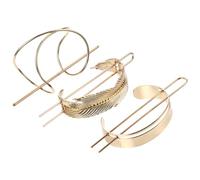 SEWOART Tre fermagli in lega color oro, pin per capelli con forma particolare, ideali per matrimonio e celebrazioni, per donne e amiche