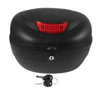 SEWOART Valigia Moto Resistente e Bauleto Posteriore in Plastica Per Motorcycle Top Case Con Ampio Spazio Scatola Portaoggetti Per Motorini Elettrici Nero Testurizzato Protettivo e Riflett