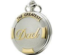 SEWOR Family Case Shell Dial Orologio da tasca al quarzo giapponese con doppia catena (metallo e pelle)