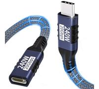 Sewowibo Cavo di prolunga USB C,20Gbps/240W/5K,prolunga USB C 3.2 1M,cavo di prolunga video 5K@60Hz/4K@144HZ di tipo C,maschio-femmina,compatibile con iPhone 16 Pro Max/15/MacBook Pro/iPad Pro