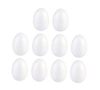 Sewroro 10 Pezzi di Schiuma a Forma di Ovale Appendere Le Uova per Decorare Corna di Montone in Costume Artigianale versare Fai da Te di Pasqua Fai da Te Bianca