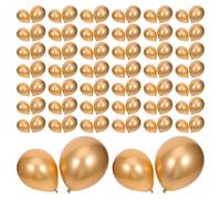 Sewroro 100pezzi Palloncini Metallici Dorati Rotondi per Feste e Compleanni Kit Decorazione Palloncini per Laurea e Shower