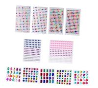 Sewroro 11fogli Adesivo Strass in Cristallo Autoadesivo Fai da Te Gemme Adesivo Gioielli in Acrilico Facile da Applicare su Superfici Pulite per Decorare Quaderni e Borse