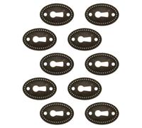 Sewroro 16 Pezzi stelo della chiave vintage piastra per buco della serratura copertura del Staffa a chiave Copertura per per il mobile Coffee