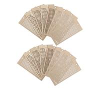 Sewroro 16pezzi Segnalibro in Legno Grezzo Etichetta Vuota per Ricamo Punto Croce Kit Fai da Te per Creare Segnalibri Personalizzati Ornamento per Ragazza e Portachiavi Originale