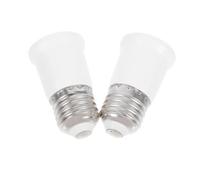 Sewroro 2 Pezzi Adattatore Portalampada E27 Prolunga 65mm Estensione Base Per Led e Lampada, Uso Per Plafoniere e Applique Installazione Veloce