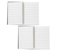 Sewroro 2 Pezzi Budget Planner Notebook con Copertina PP Rigida Registro Spese e Contabilità per Piccole Imprese Libro di Controllo Finanziario con Pagine Righe Orizzontali e Rilegatura