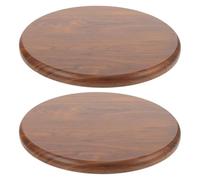 Sewroro 2 Pezzi Coprisedili Rotondi in Legno Massello per Sgabelli da Bar Seduta Cuscino Morbido Diametro 29 CM Ricambio per Sedie da Mensa e Sala da Pranzo