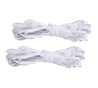 Sewroro 2 Pezzi Elastico Piatto 6 Mm Bianco 10 M per Cucito Fai da Te, Fascia da Cucito Elastica per Biancheria Intima, Accessori per Abbigliamento e Sartoria