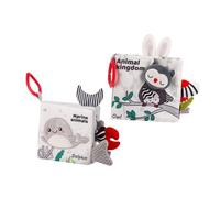 Sewroro 2 pezzi Libri Morbidi per Ragazzo Ragazza Libri da Bagno Resistenti per Stimolare la Percezione e Sensoriale Educativi per Anno Oceano e Foresta