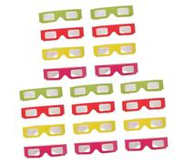 Sewroro 20 pezzi Occhiali in Cartone da Colorati Leggeri e Resistenti per Film Giochi e Dvd Portatili per Feste e Uso Domestico