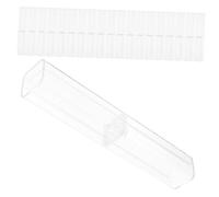 Sewroro 20pezzi Scatola Trasparente Per Penne Organizer in Plastica Quadrato Per Penne Gomme Puntine Da Disegno Per Casa Ufficio e Scuola