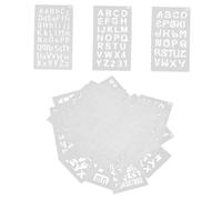 Sewroro 24 Fogli Stencil Riutilizzabili per Pittura Modelli Spray Lettere e Numeri Plastica Resistente Maschere per Arte Diy su Pareti e Tessuti Precisione e Linee Chiare per Scrapbooking