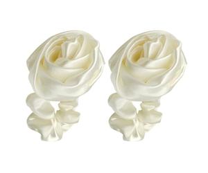 Sewroro 2pezzi Elastici per Capelli in Forma di Rosa e Grandi Pois Accessori Flessibili e Versatili per Vari Usi come Sport e Bagno