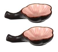 Sewroro 2pezzi Multi-functional Ceramic Ink Dishes with Brush Holders Elegant and Design for Calligraphy and Art Supplies