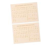 Sewroro 2pezzi Tabella Didattica Braille Legno Per Apprendimento Alfabeto e Dei Numeri Strumento Educativo Portatile Per Ciechi e Ipovedenti Facile Da Trasportare e Utilizzare Diverse