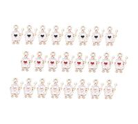 Sewroro 30 Pezzi Ciondoli a Forma di Soldatini di Poker Fai da Te, Kit per Creazione Gioielli Pendente Nero, Rosso e Rosa, Accessori per Portachiavi e Collane, Decorazioni Artigianali