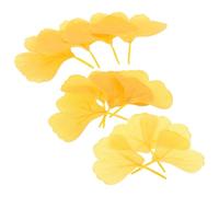 Sewroro 300 Pezzi finte foglie autunnali La disposizione floreale lascia Boho DECORE DEL MOSTRIO Decorazioni foglia di ginkgo Yellow