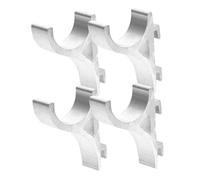 Sewroro 4 pezzi Clip Supporto Mensola Frigorifero Alluminio Ganci Resistenti per Congelatore con Design Bordi Rialzati Facili da Installare per Sostenere Sacchetti Alimenti e Bottiglie