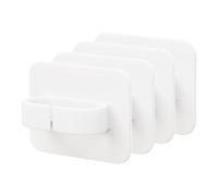 Sewroro 4 Pezzi Ganci da Parete Multiuso in Plastica Resistente Porta Flaconi Spray per Bagno e Cucina Appendiabiti Pratici senza Fori per Organizzazione Domestica