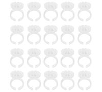 Sewroro 400pezzi Anelli in Plastica per Colla per Extension Ciglia Contenitori per Pigmenti per Trucco e Tatuaggi Porta Colla per Ciglia e Sopracciglia Multiuso per Forniture di Bellezza