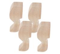 Sewroro 4pezzi Gambe in Legno Massello Con Incisioni Intricate Per Tavolini Da Caffè, Mobiletti Del Bagno, Comodini e Poltrone Aggiungono Un Tocco Di Stile Europeo All'arredamento