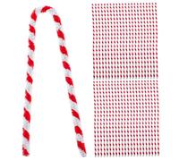Sewroro 50 Pezzi Due-Penna Fuzzy Cleaners Squishy Craft Googly Adesivi Scovolini Scovolini per Pipa Colorati Rossi E Bianchi Kit di Scovolini per Pipa Braccialetti Bastoncini di Peluche