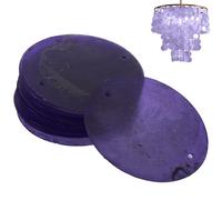 Sewroro 50pezzi Conchiglie Rotonde Naturali con Fette di Conchiglie per Campanelli Eolici Creazione di Gioielli Decorazioni per Casa Tema Oceano