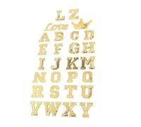 Sewroro 56 pezzi Toppe Alphabet Termoadesive Glitterate per Abbigliamento e Borse Decorazioni Pratiche e Resistenti per Riparazioni