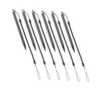 Sewroro 6 pezzi Penne Stylus Resistive in Metallo per Tablet e Display Touch Screen Punta Precisa e Input Fluido Penna Digitale Anti-smarrimento per Scrittura e Disegno su Schermi