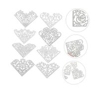 Sewroro 8 Pezzi Fustelle Scrapbook in Acciaio Carbonio Forme per Album Foto Decorazioni Carte e Inviti Taglio Preciso per Hobby Creativi e Fai da Te