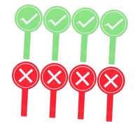 Sewroro 8 pezzi Palette per Votazione Scolastica Cartelloni Verdi e Rossi per Risposte Vero o Falso Supporti Portatili per Attività Interattive e Giochi Educativi