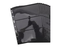 Sewroro 8pezzi Archiviazione per Francobolli Inserti per Album da Collezione Nera Fronte-Retro per Collezione di Francobolli e Monete