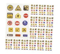 Sewroro Adesivi Educativi per Segnali Stradali per Bambini, Decorativi per Aula e Sala Giochi, Set da 20 Fogli Segnali di Avvertimento di Sicurezza per Progetti Fai da Te Creativi