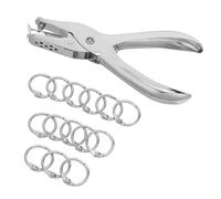 Sewroro Anelli per Raccoglitori a Fogli Mobili in Metallo da 15 Mm, Set da 101 Pezzi Perforatrice, Anelli Organizer Fai da Te per Album, Quaderni e Uso Ufficio Casa