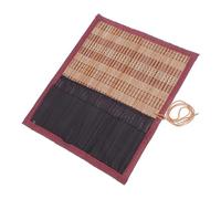 Sewroro Astuccio Rotolabile in Bamboo per Pennelli da Pittura e Calligrafia Custodia Spaziosa per e Studenti Protezione per Punte Pennello Organizer Multifunzionale per Pennelli e Penne