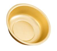 Sewroro Bacinella in Alluminio Gialla 34cm per Lavaggio Verdure e Frutta, Lavabo da Cucina Resistente e Multiuso, Contenitore per Casa, Feste e Lavanderia