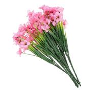 Sewroro Bouquet di Violette Finte 6 Pezzi Decorazione Artificiale Resistente alle Intemperie Accessorio Fotografico per Matrimoni Feste e Ambienti Interni ed Esterni