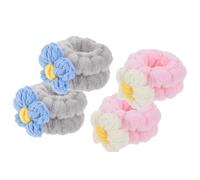 Sewroro Braccialetti Assorbenti per Lavaggio del Viso in Morbido Tessuto Elasticizzato Set da 2 Paia Fascia da Polso Comoda e Resistente per Uso Quotidiano e Spa Pratici per Viaggi e