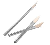 Sewroro Brunitoio in Agata Naturale Manico, Set 3 Pezzi per Lucidatura Gioielli, Strumento Versatile per Levigare e Rifinire Superfici di Argento e Oro, per Creazione Gioielli Fai da Te