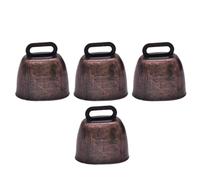 Sewroro Campanelli per Bestiame Piccoli 4 Pezzi Campanacci in Ferro Rustici per Pecore e Mucche, Campanelli Rumorosi Leggeri per Animali Domestici, Accessori per Collare Uso Fattoria