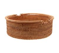 Sewroro Cestino in Vimini Intrecciato Mano con Manico Grande Cesto da Picnic e Porta Frutta Ventilato e Facile da Pulire Adatto per Feste Viaggi e Decorazioni Casa