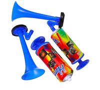 Sewroro Corno ad Aria Compressa Portatile Maniglia Blu, Set 2 Pezzi per Feste, Eventi Sportivi e Tifoseria, Clacson Rumoroso per Tifo e Celebrazioni All’aperto